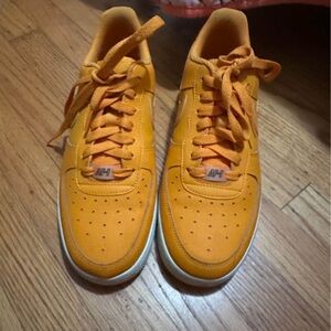 Nike Orange Air Force Sneakers